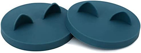 OHMO 2 Pack Cat Food Can Lids, Small Size (3 oz) Silicone Pet Food Can Lids Covers for 2.5 oz Cat Food Cans, Dark Blue